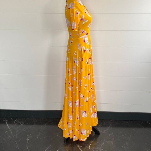 Agnes & Dora Essential Maxi Dress Baby Suede Falling Iris Gold - Sz S NWT/001 - Picture 6 of 12